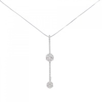 K18WG 2WAY ダイヤモンド ネックレス 1.00CT