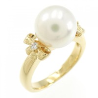 K18YG リボン アコヤパール リング 9.1mm