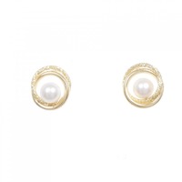 【新品】K18YG アコヤパール ピアス 5mm