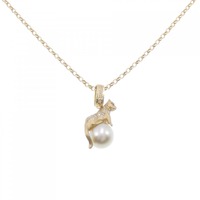 K18YG 白蝶パール ネックレス 11.6mm