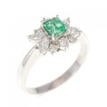 PT エメラルド リング 0.27CT