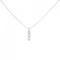 PT スリーストーン ダイヤモンド ネックレス 0.60CT