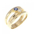 K18YG サファイヤ リング 0.16CT