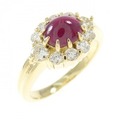 K18YG ルビー リング 0.970CT