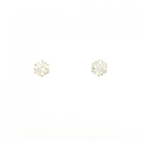 K18PG ソリティア ダイヤモンド ピアス 0.43CT