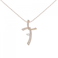 K18PG/750PG ダイヤモンド ネックレス 0.38CT