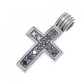 K18WG クロス ダイヤモンド ペンダント