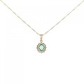 K18YG エメラルド ネックレス 0.23CT