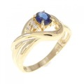 K18YG サファイヤ リング 0.32CT