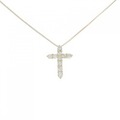 K18YG クロス ダイヤモンド ネックレス 0.31CT