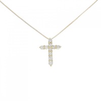 K18YG クロス ダイヤモンド ネックレス 0.31CT
