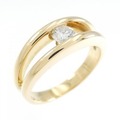 K18YG ダイヤモンド リング 0.25CT