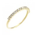 K18YG ハーフエタニティ ダイヤモンド リング 0.20CT