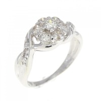 PT フラワー ダイヤモンド リング 0.50CT