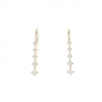 【新品】K10YG ダイヤモンド ピアス 0.08CT