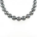 シルバークラスプ 黒蝶パール ネックレス 9-11.5mm