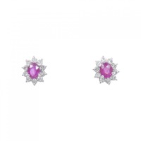 K18WG ルビー ピアス 0.62CT