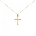 K18YG クロス ダイヤモンド ネックレス