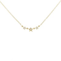 K18YG スター ダイヤモンド ネックレス 0.01CT