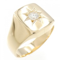 K18YG 印台 ダイヤモンド リング 0.20CT