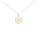 【新品】K18YG フラワー ダイヤモンド ネックレス 0.70CT