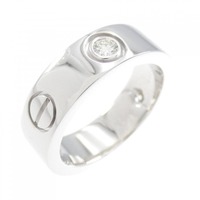 カルティエ ラブ ハーフダイヤ リング