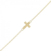 K18YG クロス ブレスレット