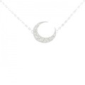 K18WG ムーン ダイヤモンド ネックレス 0.15CT