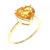 K18YG ハート シトリン リング 1.50CT