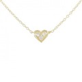 K18YG ハート ダイヤモンド ネックレス 0.03CT