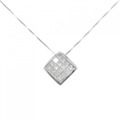 K18WG/750WG ダイヤモンド ネックレス 0.20CT