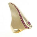 K18YG ルビー リング 0.303CT