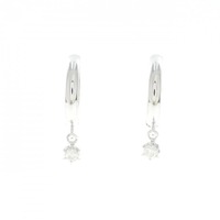 K14WG ダイヤモンド イヤリング 0.10CT