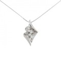 K18WG ダイヤモンド ネックレス 0.19CT