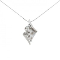 K18WG ダイヤモンド ネックレス 0.19CT