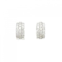 K18WG パヴェ ダイヤモンド イヤリング 0.64CT