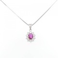PT ルビー ネックレス 0.43CT