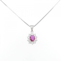PT ルビー ネックレス 0.43CT