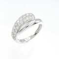 750WG ダイヤモンド ピンキー リング 0.50CT