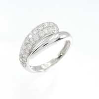750WG ダイヤモンド ピンキー リング 0.50CT