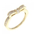 K18YG リボン ダイヤモンド リング 0.30CT
