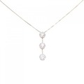 K18PG スリーストーン ダイヤモンド ネックレス 1.769CT