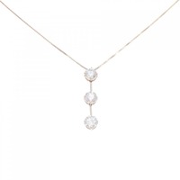 K18PG スリーストーン ダイヤモンド ネックレス 1.769CT