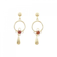 K18YG ガーネット ピアス