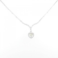 K18WG/K14WG ハート ダイヤモンド ネックレス 0.501CT