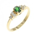 K18YG グリーンガーネット リング 0.20CT