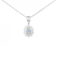 PT ブラックオパール ネックレス 0.24CT