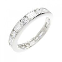 ハリーウィンストン ラウンド&バゲット チャネルセット リング