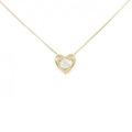 K18YG ハート ダイヤモンド ネックレス 0.12CT