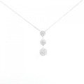 PT フラワー ダイヤモンド ネックレス 1.00CT